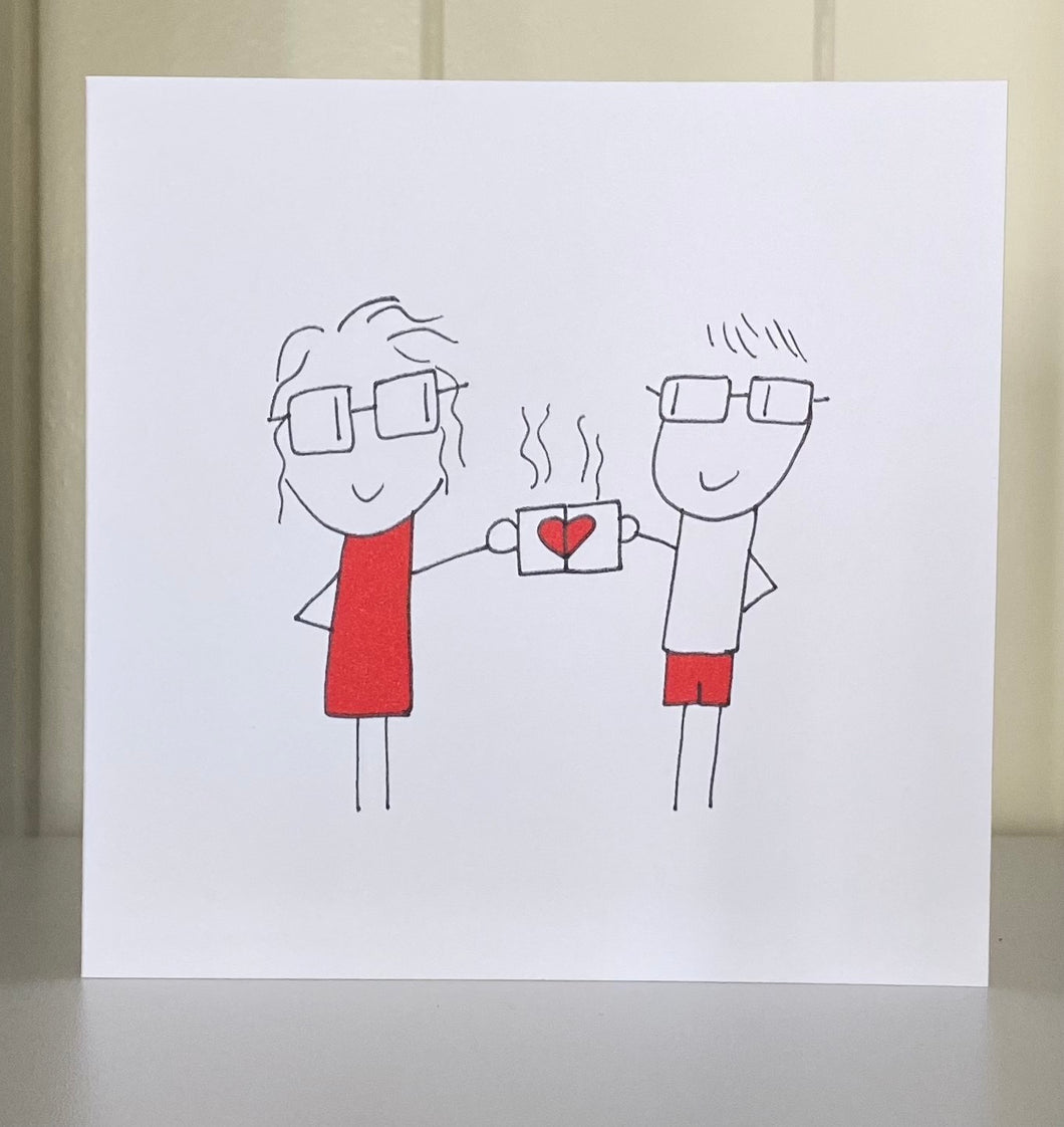 Valentines - couple with tea