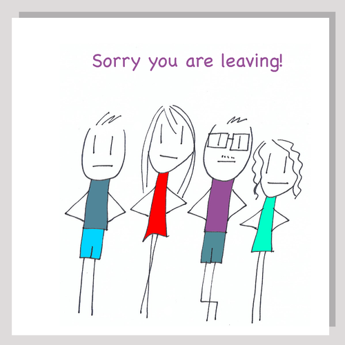 'Sorry you're leaving' card
